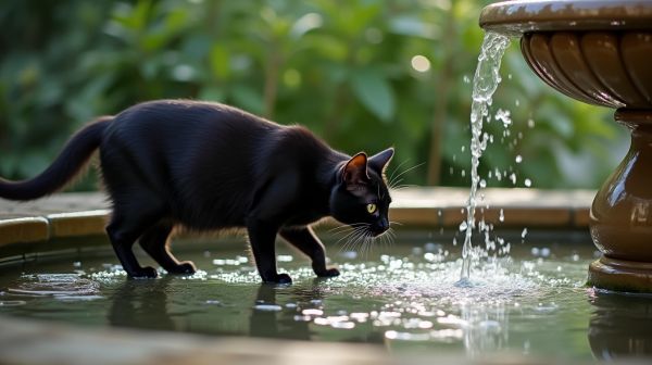 Pourquoi les chats préfèrent boire à la fontaine